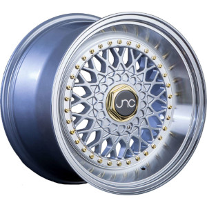 JNC JNC004S Silver Machined Lip Gold Rivets