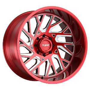 TUFF A.T. T4B Machined Candy Red Milled Right