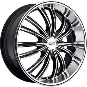 Cruiser Alloy Shadow 912 Gloss Black W/ Machined Face