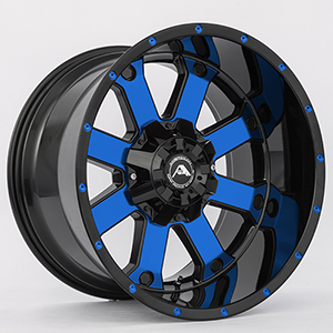American Offroad A108 Gloss Black W/ Blue Face