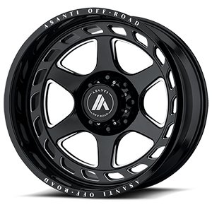 Asanti Offroad AB816 Gloss Black W/ Milled Spokes