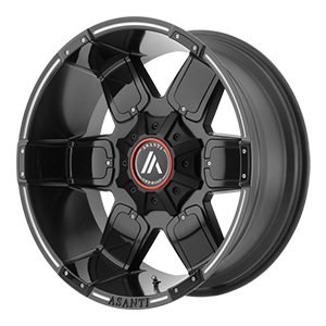 Asanti Offroad AB811 Satin Black Milled W/ Gloss Black Accents