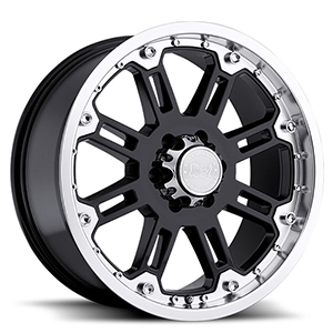 Black Rhino Rockwell Gloss Black W/ Machined Lip