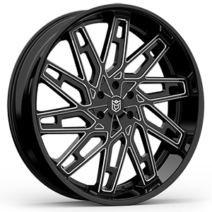 Dropstars DS656 Gloss Black W/ Milled Spokes