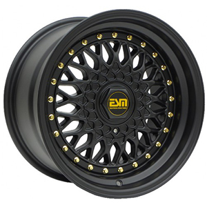 ESM 002 Matte Black W/ Gold Rivets