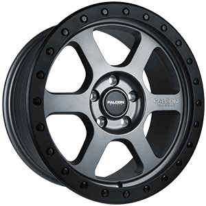 Falcon Wheels V1 Matte Gunmetal W/ Matte Black Ring