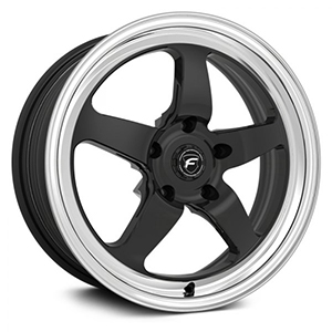 Forgestar D5 Drag Gloss Black W/ Machined Lip