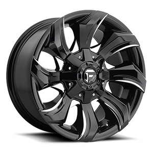 Fuel Stryker D571 Gloss Black W/ Milled Spokes