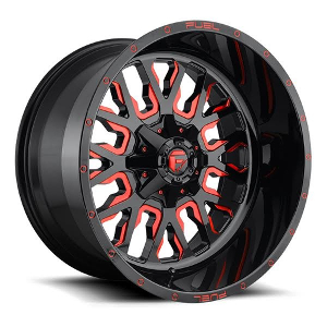 Fuel Stroke D611 Black W/ Red Milled Spokes