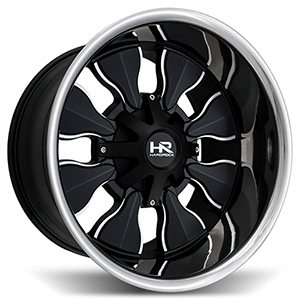 Hardrock Insane H702 Satin Black W/ Milled Spokes SS Lip