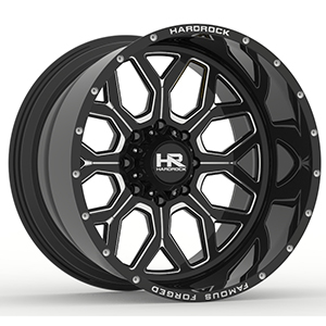 Hardrock Famous Forged H804 Black W/ Milled Spokes