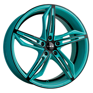 HD Wheels Fly-Cutter Gloss Teal W/ Black Face