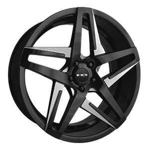 HD Wheels Hairpin Satin Black Milled Face