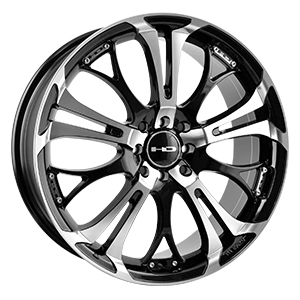 HD Wheels Spinout Gloss Black Machined