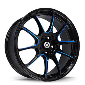 Konig Illusion 24 Black W/ Blue Accents