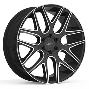 Motiv Medallion 421 Gloss Black W/ Milled Spokes