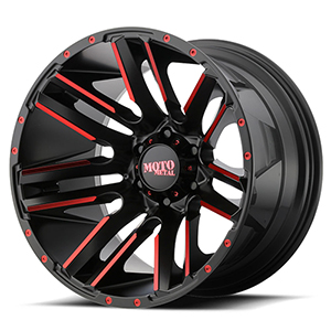 Moto Metal MO978 Razor Satin Black W/ Red Tint