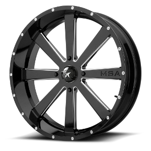 MSA Offroad M34 Flash Black W/ Milled Spokes