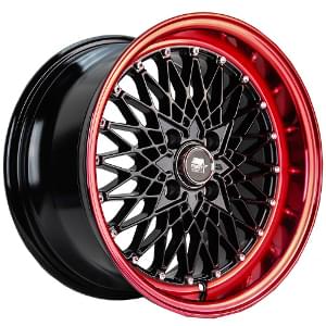 MST MT16 Black W/ Machined Red Lip