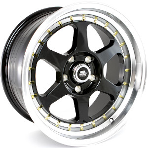 MST MT35 Black w/Machined Lip Gold Rivet