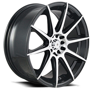 NS Wheels 1501 Black w/ Machined Face