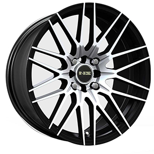NS Wheels 1509 Black w/ Machined Face