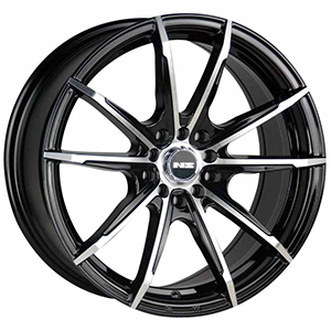 NS Wheels 1602 Black w/ Machined Face