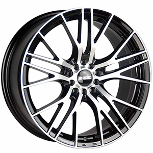 NS Wheels 1604 Black w/ Machined Face