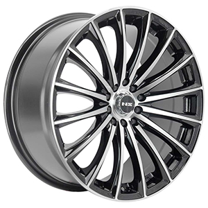 NS Wheels 1801 Black w/ Machined Face