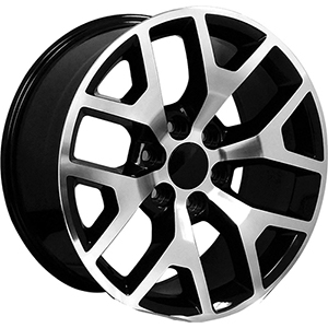 OEM GMC Sierra 586 Gloss Black Machined Face