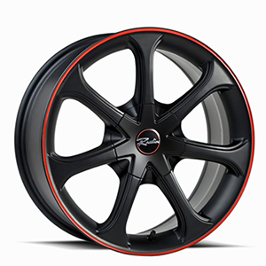 Raceline 197 Satin Black W/ Red Stripe