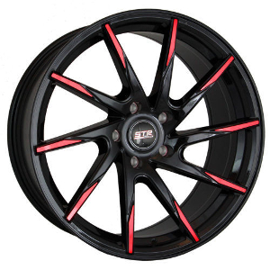 STR STR621 Black Red Spokes