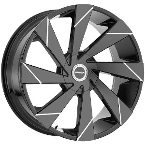 Strada Moto S62 Gloss Black Milled Edge