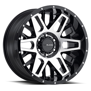 Vision Off-Road Shadow 388 Black Machined Face
