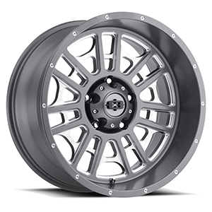 Vision Off-Road Widow 418 Satin Gray Milled