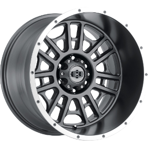 Vision Off-Road Widow 418 Satin Gray W/ Machined Lip