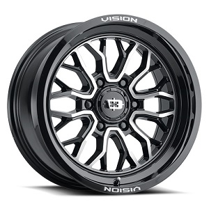Vision Off-Road Riot 402 Gloss Black Machined