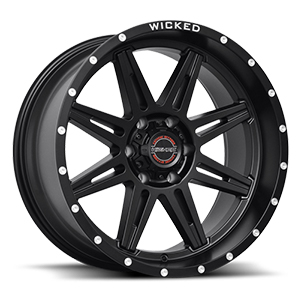 Wicked W905 Matte Black w/ Milled Rivets