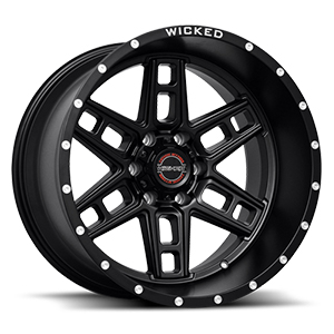 Wicked W906 Matte Black w/ Milled Rivets