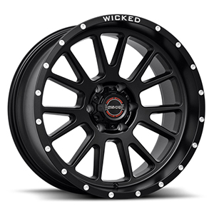 Wicked W907 Matte Black w Milled Rivets