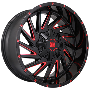 Xtreme Mudder XM316 Gloss Black Red Milled