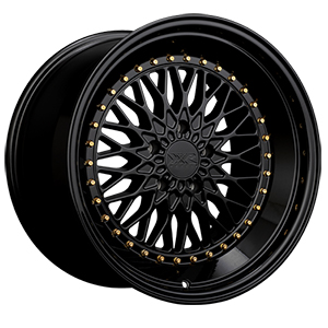 XXR 576 Black W/ Gold Rivets