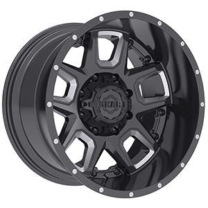 Gear Offroad Armor 743 Gloss Black W/ Milled Accents