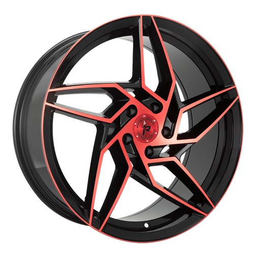 Impact 605 Gloss Black W/ Red Machined Face
