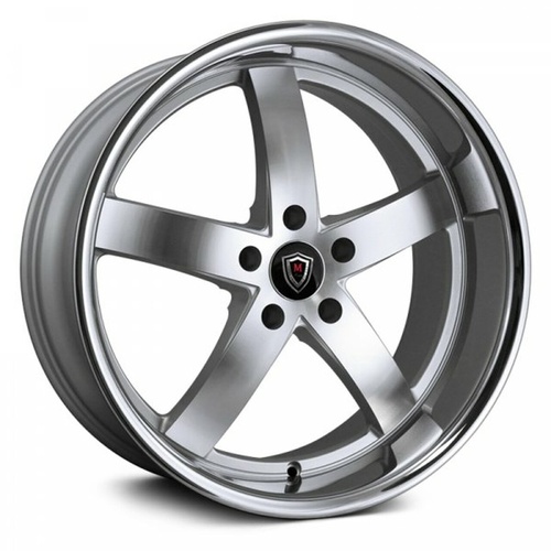 Marquee Wheels M5330B Silver Machined W/ Stainless Lip