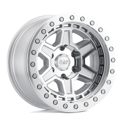 Black Rhino Reno Silver With Mirror Cut Face and Silver Bolts
