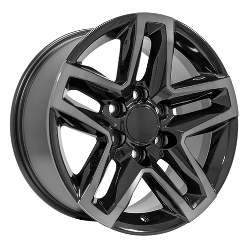 Replica Wheel Chevrolet Silverado 1500 CV34B Black Machined W/ Tinted Clear