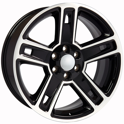 Replica Wheel Chevrolet Silverado CV74B Black Machined