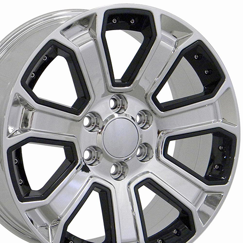 Replica Wheel Chevrolet Silverado CV93 Chrome W/ Black