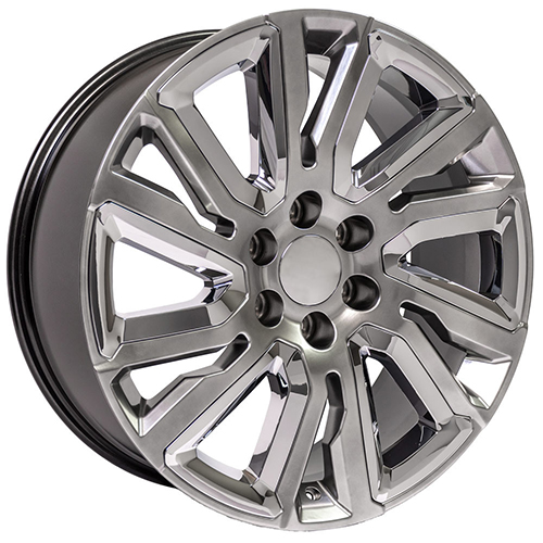 Replica Wheel GMC Sierra CV39 Hyper Black W/ Chrome Inserts